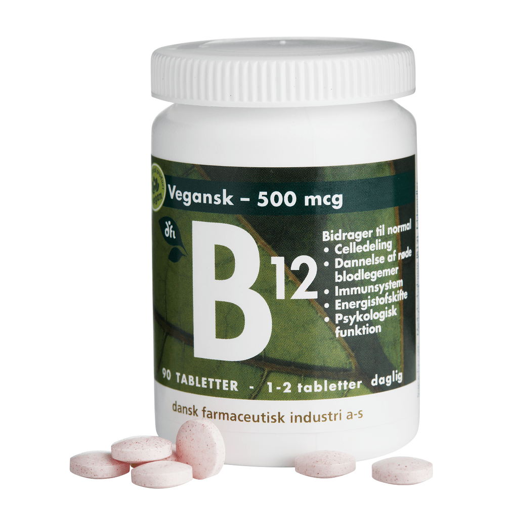 Køb B12-vitamin, 500 Mcg - 90 Tabl. Billigt Hos Med24.dk