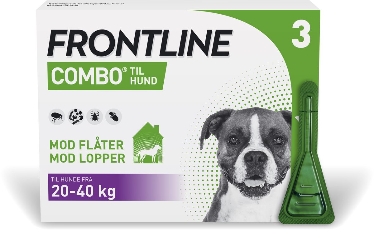 Frontline Combo Vet - hund 20-40 kg - 3 pipetter