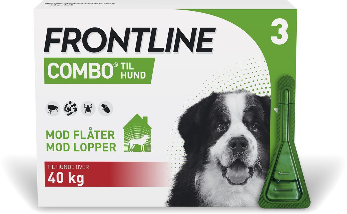 Frontline Combo Vet - hund over 40 kg - 3 pipetter Med24.dk