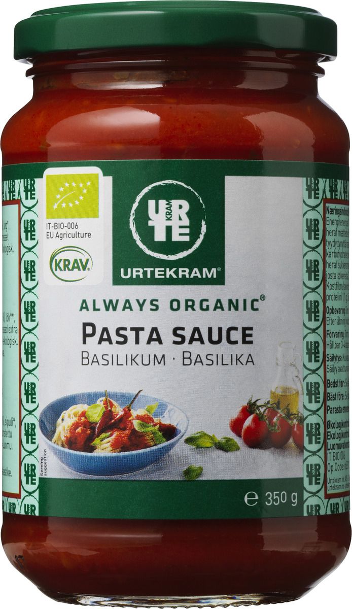 Urtekram Pastasauce basilikum Ø - 350 gr 