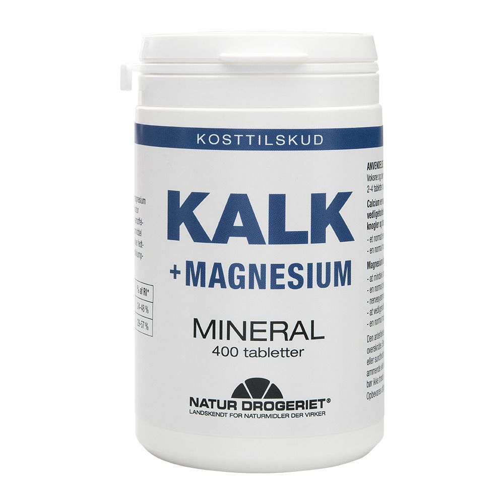 Køb Natur-Drogeriet Kalk + Magnesium - 400 Tabl. Hos Med24.dk