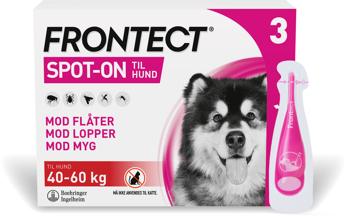 On til hunde, 40-60 kg - 3 pipetter | Med24.dk
