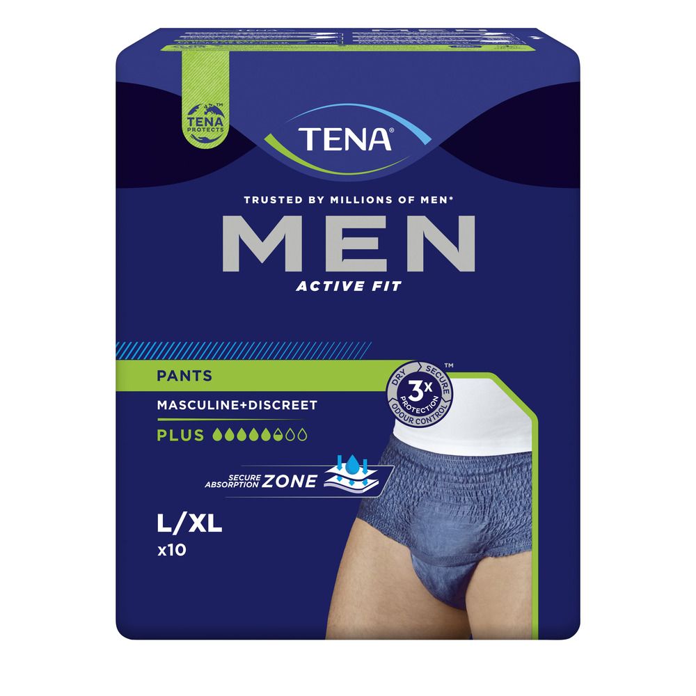 TENA Men Active Fit Pants Plus Inkontinensunderbukser Str. L/XL