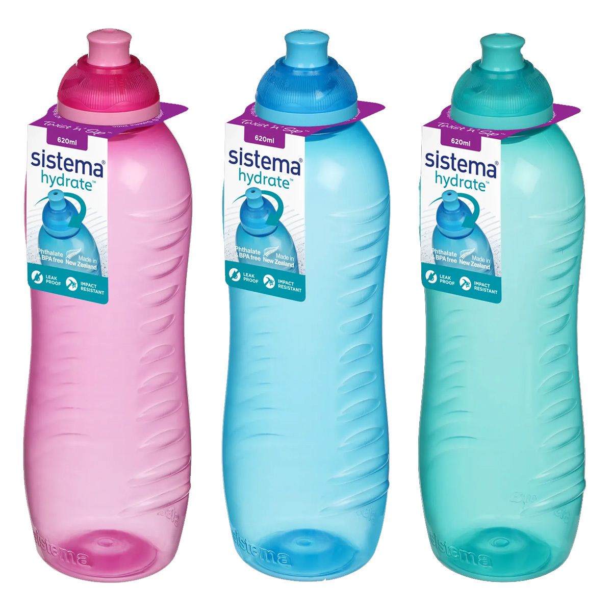 Sistema Twist 'n' Sip Squeeze Sports Water Bottles | Leakproof Water  Bottles | 460 ml | BPA-Free | R…See more Sistema Twist 'n' Sip Squeeze  Sports