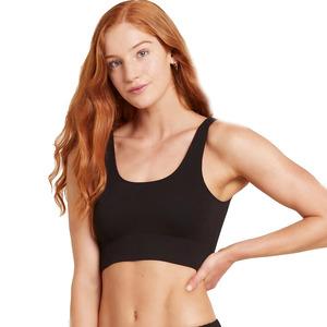 Ribbed Seamless Bra - Black