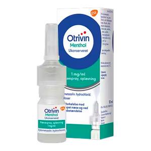 Otrivin Menthol Ukonserveret Næsespray, 1 mg/ml -