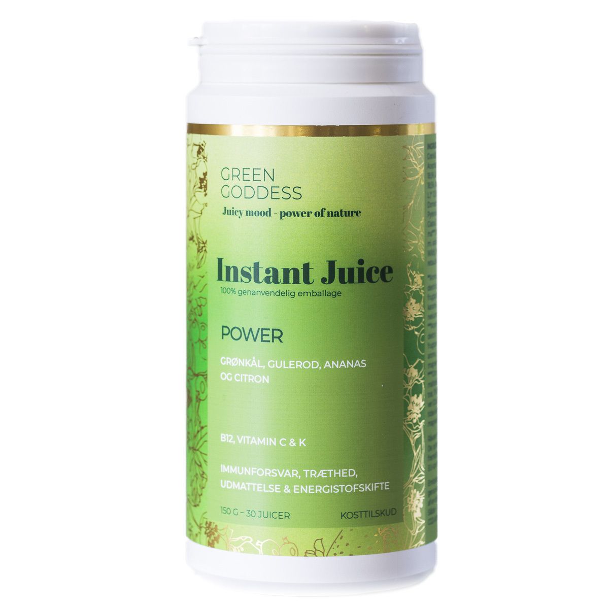 Green Goddess Power Instant Juice - 150 g - Med24.dk