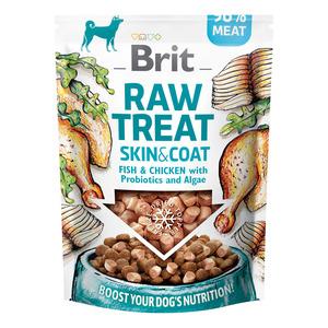 Brit RAW TREAT Skin & Coat, fisk kylling - 40 g.