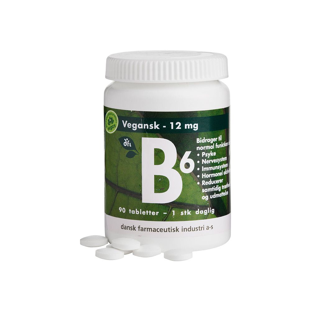 Køb B6-vitamin, 12 Mg - 90 Tabl. - Fra DFI Billigt Hos Med24.dk