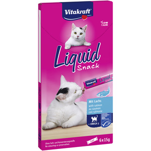 Vitakraft Cat Liquid-Snack, Laks Omega 3 – 90 g.