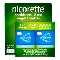 Nicorette Sugetabletter Cooldrops 2 mg - 160 sugetabl.
