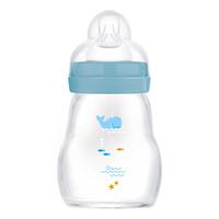 MAM Feel Good Glassutteflaske 170 ml 0+ mdr. - Blå